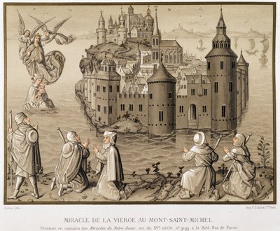 Miracle of the Virgin at Mont-Saint-Michel - Facsimile of a Camaieu Painting of the 