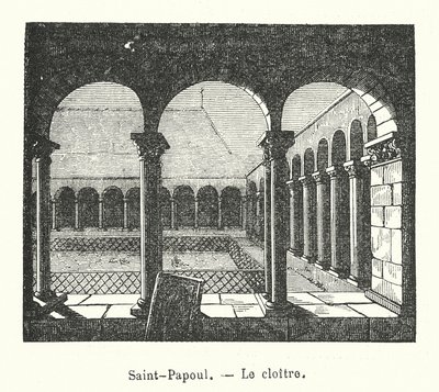 Saint-Papoul, Le Cloitre by (after) French School