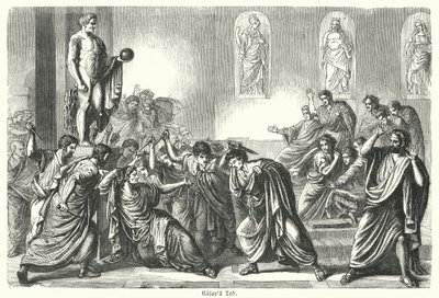 Assassination of Julius Caesar (engraving) by (after) German School