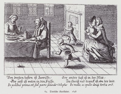 German Cartoon by (after) German School