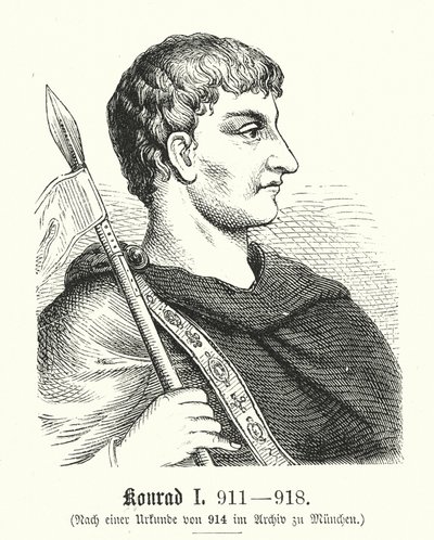 Konrad I, 881-918 by (after) German School