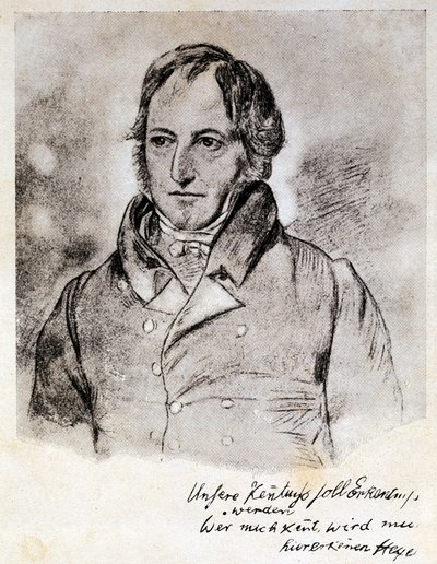 Portrait of Georg Wilhelm Friedrich Hegel (1770-1831), German Philosopher and Idealist. Engraving After a Drawing by G. Hensel by (after) German School