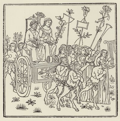 Procession pulling a chariot by (after) Italian School