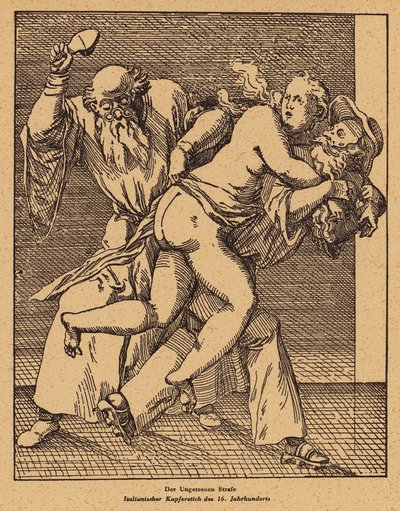 Punishment of infidelity by (after) Italian School