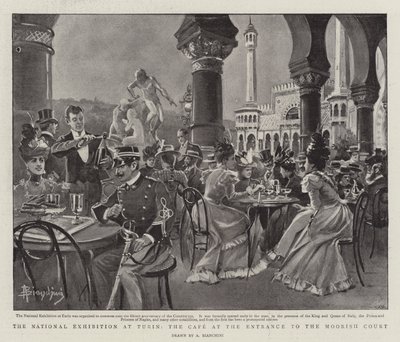 The National Exhibition at Turin, the Cafe at the Entrance to the Moorish Court by (after) Italian School
