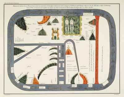 Map of the World, from a Manuscript of a Commentary on the Apocalypse, Written c.787 and Copied c.1109 in the Monastery of Silos, Burgos, Spain by (after) Spanish School
