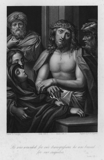 Christ Crowned with Thorns, Isaiah LIII, 5 by (c.1489 1534) (after) Correggio