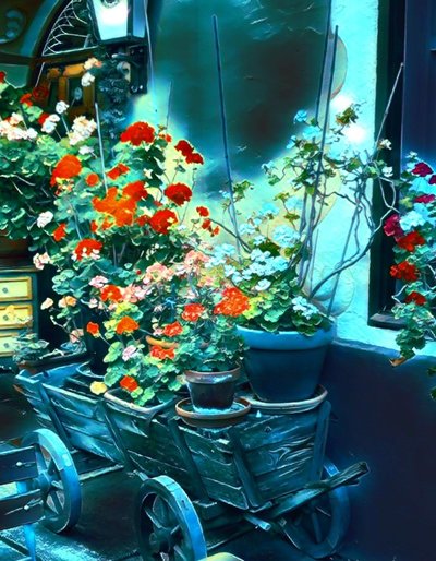 Flowers in Moonlight by Margareta Uliarte