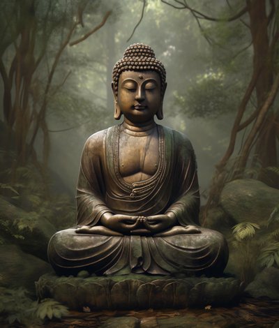 Spiritual Buddhist Decoration, Peaceful Meditation by F. Abderrahim