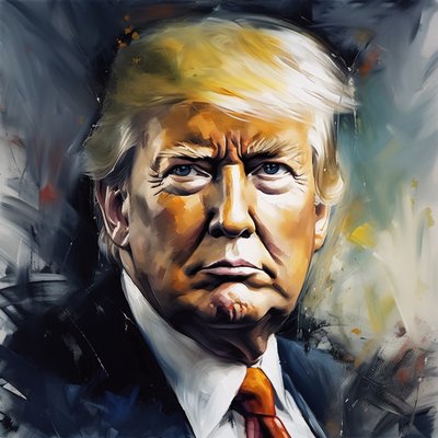 Donald Trump Painting by F. Abderrahim