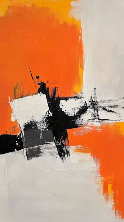 Orange painting by F. Abderrahim