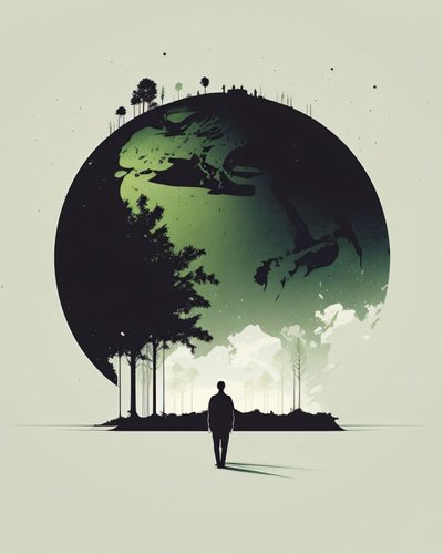 Abstract minimalist of a united world by F. Abderrahim