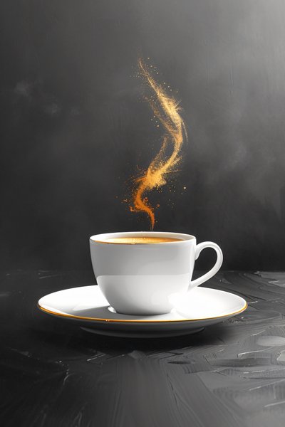 A Little Cup of Coffee in Simple Strokes by F. Abderrahim