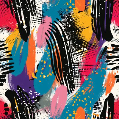 Close-Up of a Colorful Chevron Pattern by F. Abderrahim