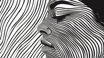 Minimalist Single Line Style, Woman Face by F. Abderrahim