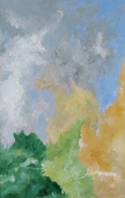 Studio Hedge and Clouds by M. Vet