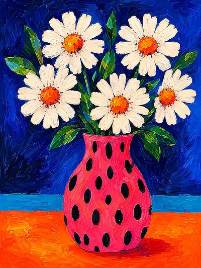 Daisies in a Color Dream by Nomi Morina