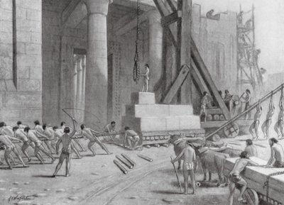 Phoenician Craftsmen building a Temple for Solomon by A.C. Weatherstone
