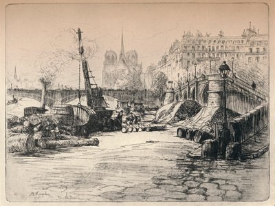 Notre-Dame and the Quai de Bethune by AR Kempken