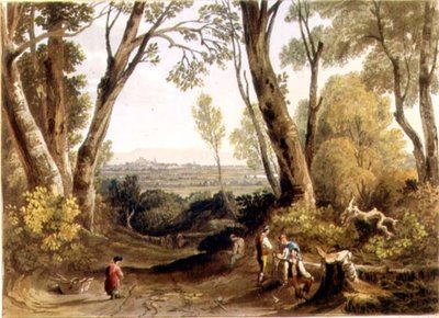 Hereford, from Dynedor Hill, Engraved by Theodore H. A. Fielding, Pub. in 
