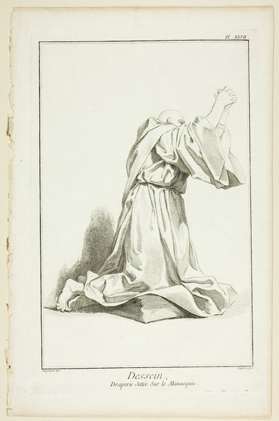 Design: Drapery Arranged On a Model, from Encyclopédie by A. J. Defehrt