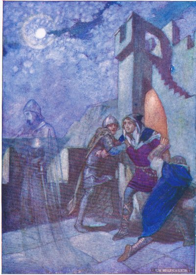 Bursting from Them, Hamlet Followed Whithersoever the Spirit Led, from Tales from Shakespeare by A. Jackson