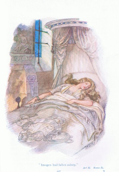 Imogen had fallen asleep (Cymbeline) by A. Jackson