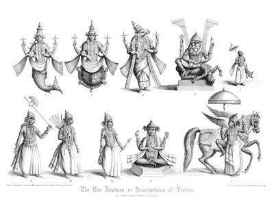 The Ten Avatars or Incarnations of Vishnu by A. Thom