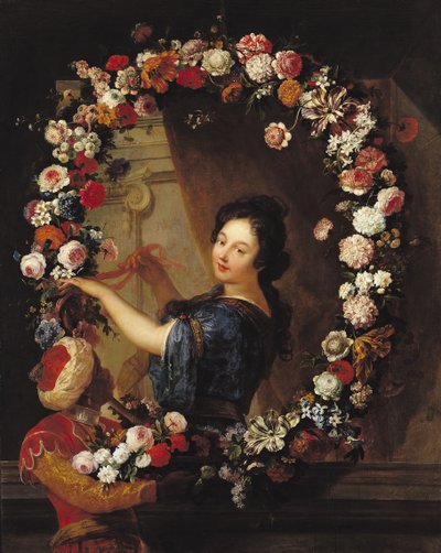 Portrait of a Woman Surrounded by Flowers, presumed to be Julie d