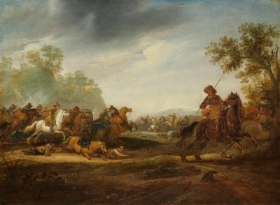 Cavalry Skirmish by A. van Hoef (attributed to)