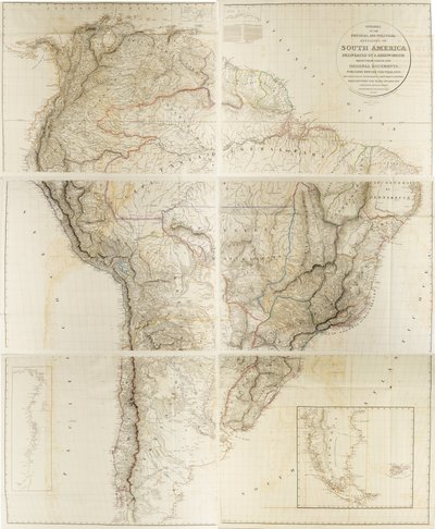 Outlines of the Physical and Political Divisions of South America by Aaron Arrowsmith