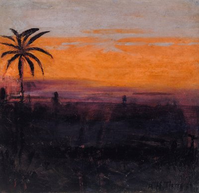 The Sky Simulated by Red Flamingoes, Study for Book Concealing Coloration in the Animal Kingdom by Abbott Handerson Thayer