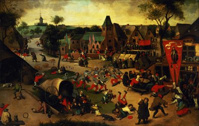 A Carnival on the Feast Day of St. George in a Village near Antwerp by Abel Grimmer or Grimer