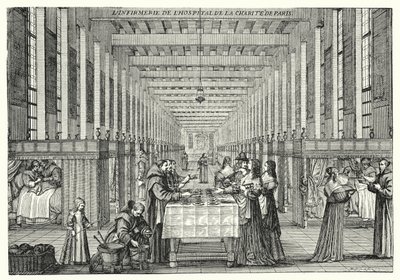 The Infirmary of the Hopital de la Charite of Paris by Abraham (after) Bosse