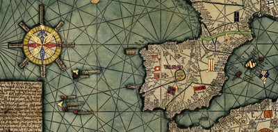 Detail of the Catalan Atlas, copy of the original created in 1375 by Abraham (after) Cresques