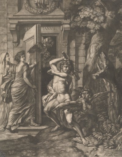 Hercules before the Temple of Janus by Abraham Blooteling
