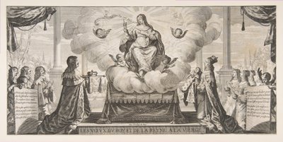 Almanach for 1639: Louis XIII and Anne of Austria Entrusting the Kingdom and the Prince, 1639 by Abraham Bosse