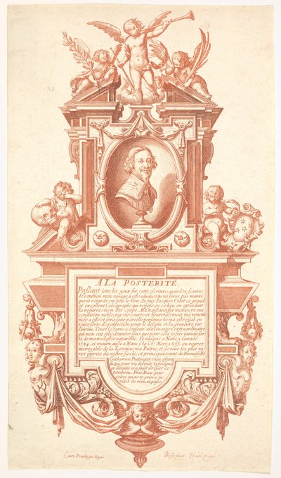 Epitaph and Portrait of Jacques Callot by Abraham Bosse