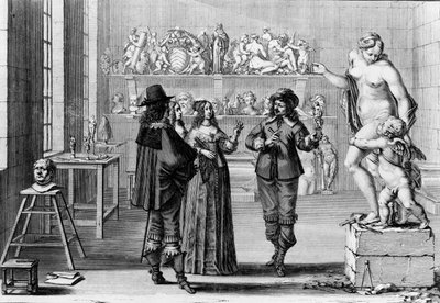 Representation of a sculptor in his workshop by Abraham Bosse