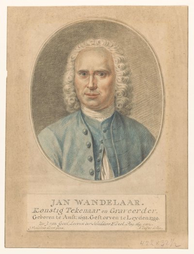 Portrait of Jan Wandelaar by Abraham Delfos