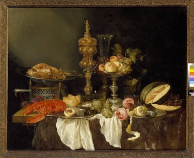 Still Life with a Lobster and a Turkey by Abraham Hendricksz van Beyeren