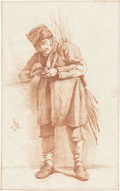 Standing Man with a Pipe and a Bundle of Sticks by Abraham Johannes Ruytenschildt