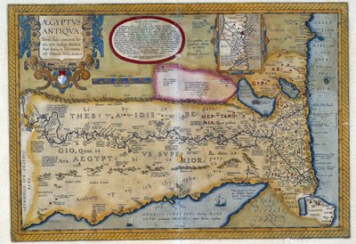 Map of Ancient Egypt - by Abraham Ortelius, Antwerp by Abraham Ortelius