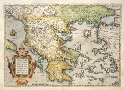 Map of Greece, from Theatrum Orbis Terrarum by Abraham Ortelius by Abraham Ortelius