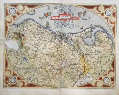 Map of Netherlands, from Theatrum Orbis Terrarum by Abraham Ortelius by Abraham Ortelius