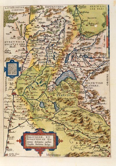 Map of Savoie, from Theatrum Orbis Terrarum by Abraham Ortelius by Abraham Ortelius