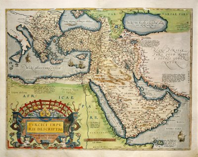 Map of Turkey, from Theatrum Orbis Terrarum by Abraham Ortelius