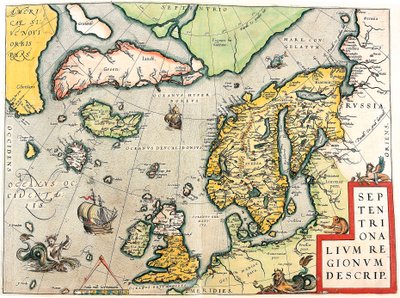 Geography map of Scandinavia and Northern Europe from 