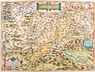 Geography map of Transylvania from 