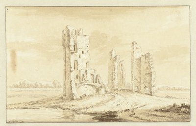 Ruins of the House at Kleef near Haarlem by Abraham Rademaker